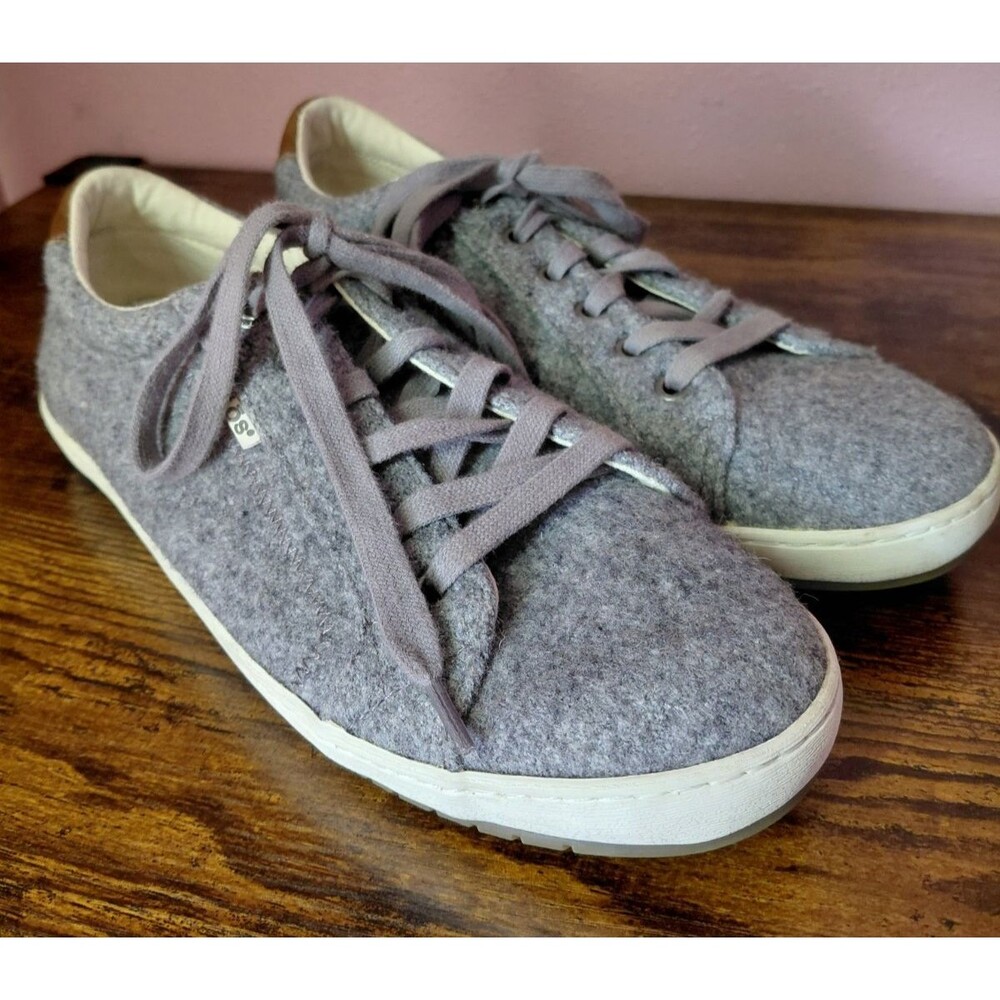 TAOS Star Burst STB-13834 Canvas Low Top Sneakers Gray Wool Women's Size 9.5